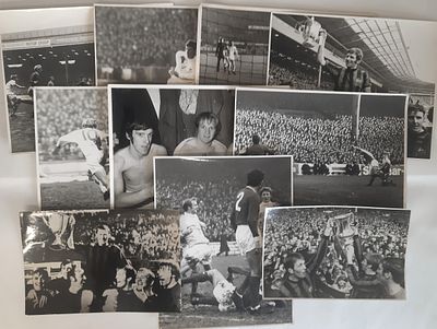 Football unsigned black and white photo Collection. 1970 European Cup Winners Final Manchester
