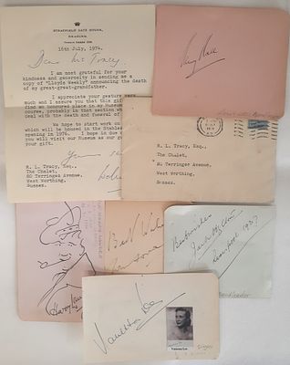 Entertainment Autograph collection. Henry Hall, Vanessa Lee, Sir Harry Lauder, Jack Hylton and