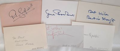 Entertainment Autograph collection. Maureen Stapleton, Paul Scofield, Beatrice Straight, Gena