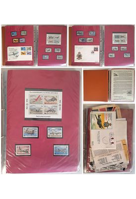 Military Collection. 75th Anniversary of the Royal Air Force, FDC`s and Stamps. Anniversary of
