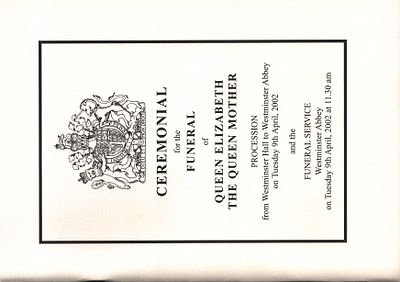 Ceremonial for the Funeral of Queen Elizabth The Queen Mother 9th April 2002, from Westminster