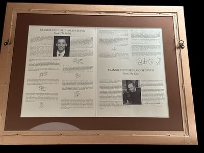 Barrie Linklater and Frankie Dettori signed Ascott Festival 1996 Collector’s Edition 371 of