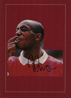 Ian Wright signed colour photo. Mounted and framed, measures 8x11 inch.. Good condition. All