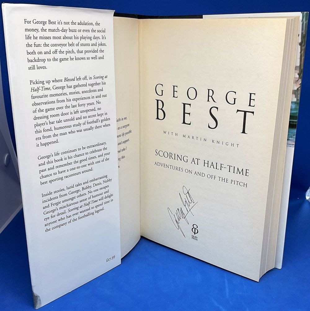 Lot 286: Football Legend, George Best signed hardback book titled...