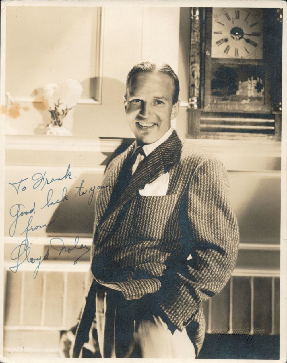Lot 298: Lloyd Nolan Signed 10 X 8 inch Black...