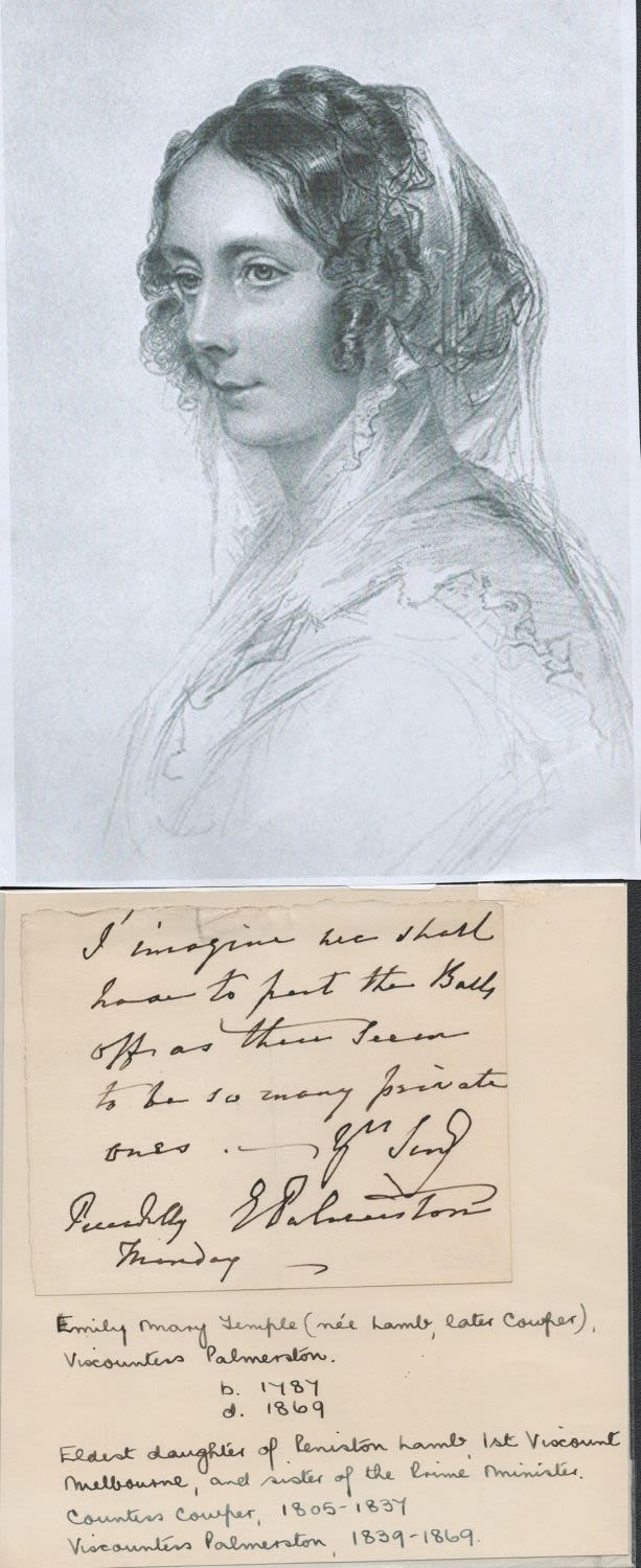Lot 371: Almack's Social figure, Emily Temple, Viscountess Palmerston vintage...