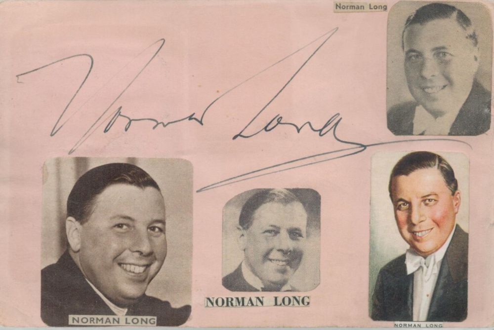 Lot 400: Norman Long signed 6x4 album page. Good condition....