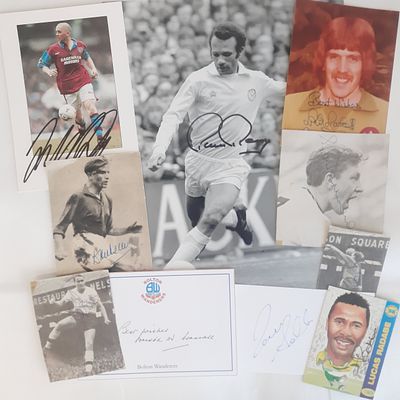 Sport Autograph Collection. Phil Parkes, Julian Dicks, Lucas Radebe, Paul Reaney and more. 10