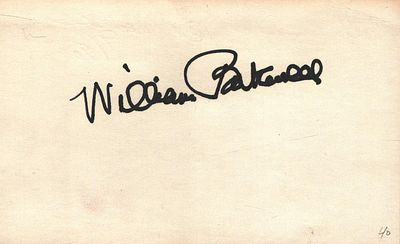 William Bakewell signed signature piece. Good condition. All autographs come with a Certificate