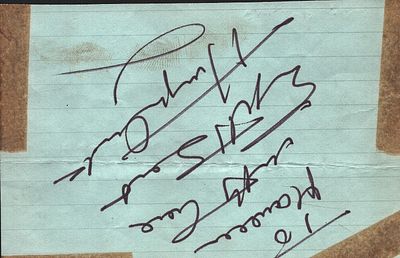 Engelbert Humperdinck MBE signed signature piece. Dedicated. Good condition. All autographs