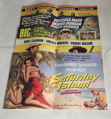 Movie Press Book Collection. Pearl of the South Pacific, Escape to Burma, Saturday Island, The