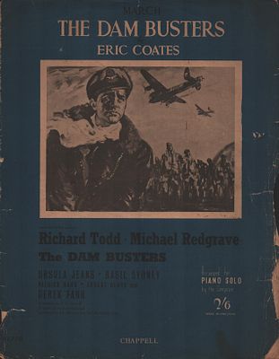The Dambusters March Music Sheet by Eric Coates. Original music sheet. Shows signs of age. Good