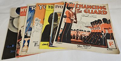 Music Score Sheet Collection. The Changing of the Guards, Ivor Novello, You`re My World, You
