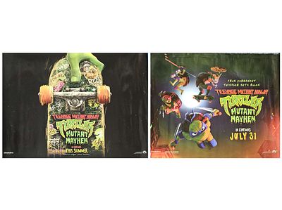 Teenage Mutant Ninja Turtles poster collection. 4 in collection. Measures 38x30 inch each. Good