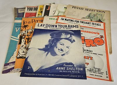Music Score Sheet Collection. Pinocchio, In A Paris Market, You Don`t Have to Tell Me, Lay Down