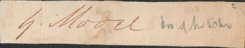 Lot 411: Admiral Sir Graham Moore 4x1 signed page cutting....