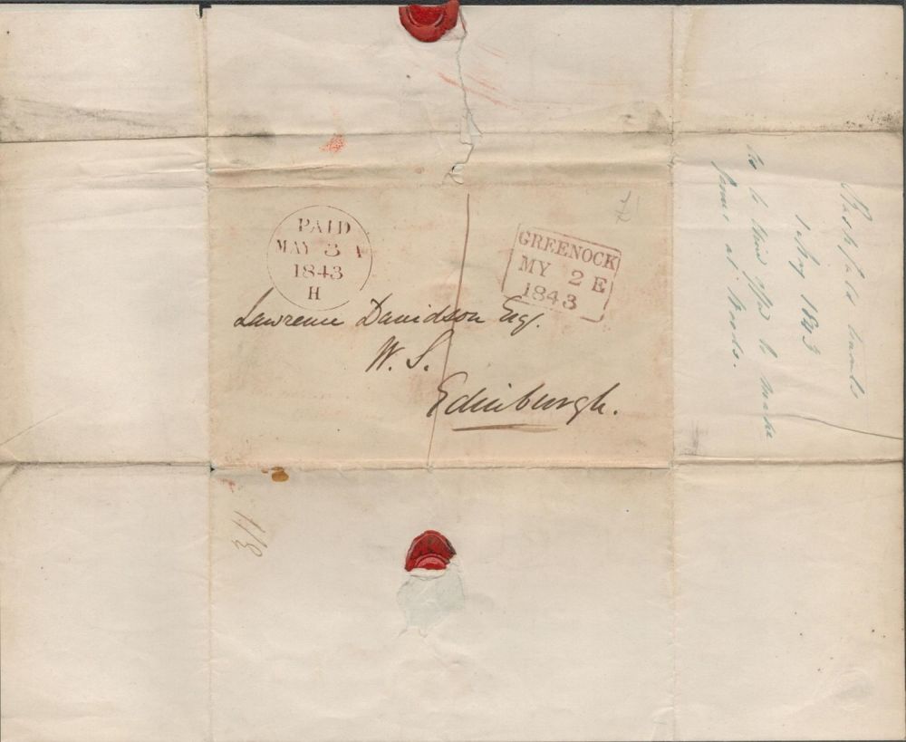 Lot 412: Missionary John Anderson 1805-1855 signed TLS dated 1st...