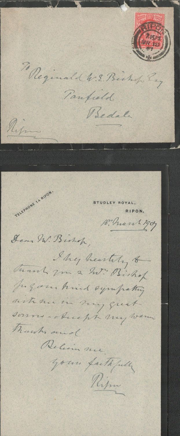 Lot 417: George Robinson, 1st Marquess of Ripon ALS dated...