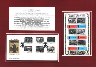 Kiribati Victoria Cross 1856-2006 mounted Official FDC double PM Kiribati First Day of Issue