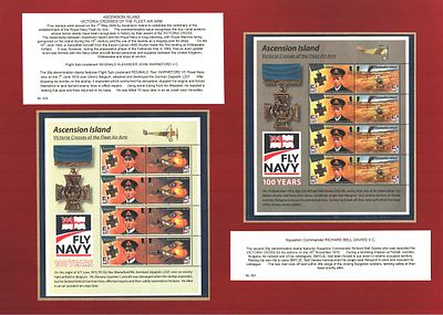 Ascension Island Victoria Crosses of the Fleet Air Arm issued 7th May 2009 stamp sheet mounted