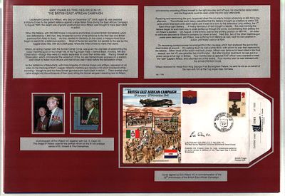 Lt Col Eric Charles Twelves Wilson VC mounted display includes British African Campaign 19