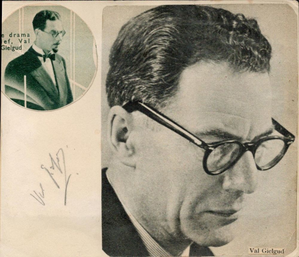 Lot 443: English Actor and Producer Val Gielgud Signed Autograph...