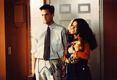 Salma Hayek, an American and Mexican actress. A signed 12x8 inch photo shown here alongside