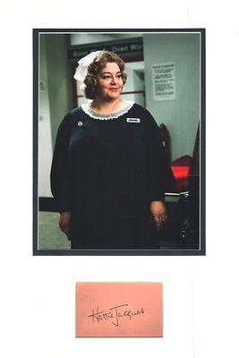 HATTIE JACQUES (1922-1980) Actress signed Album Page with 12x18 mounted ‘Carry On’ Photo