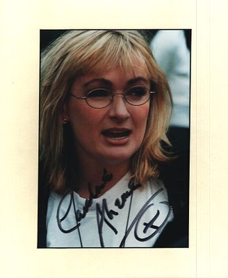 CAROLINE AHERNE (1963-2016) Royle Family Actress & Writer signed mounted Photo Good condition.