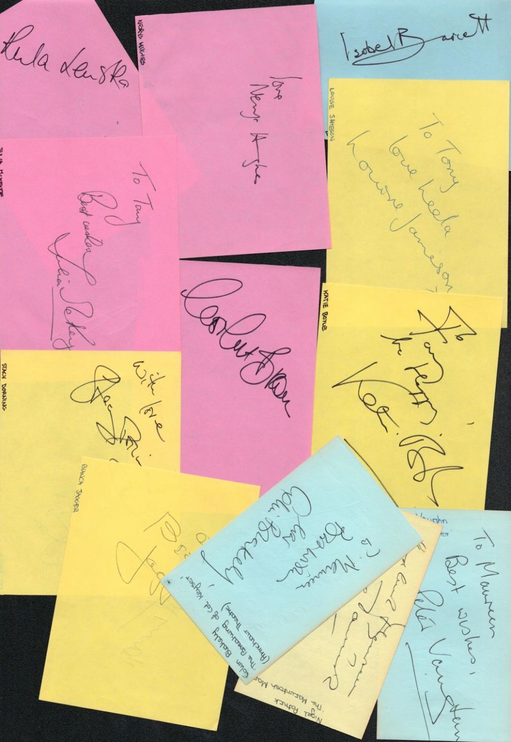 Lot 475: Actors, presenters etc., a collection of 12 signed...