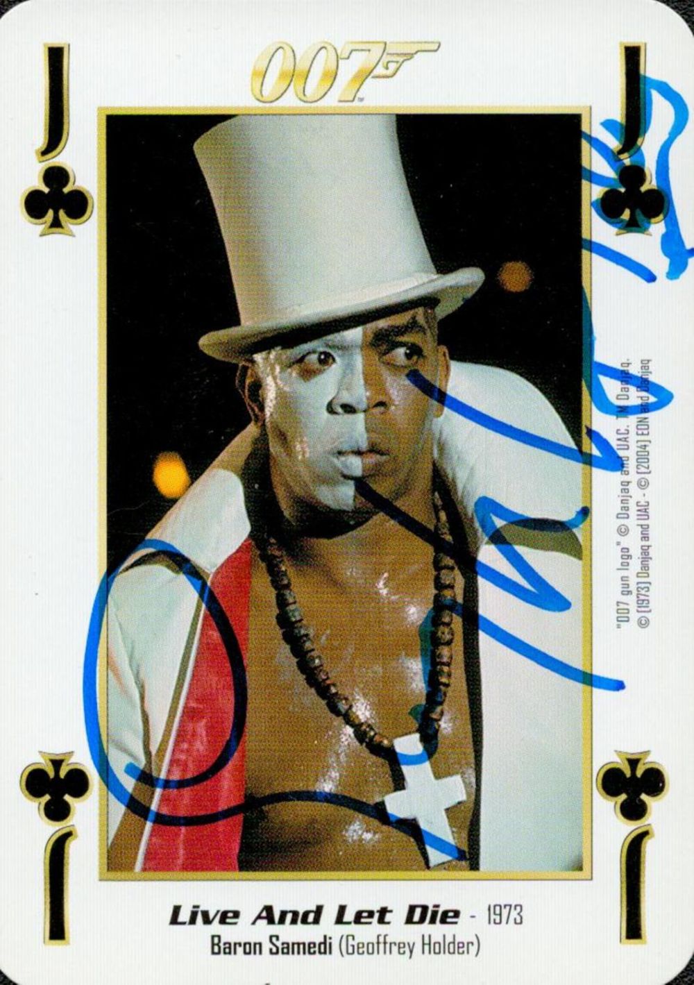 Lot 482: Geoffrey Holder, a signed 3. 5x2. 5 James...