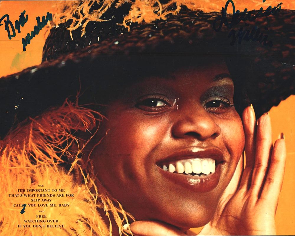 Lot 168: Deniece Williams signed 10x8inch colour photo. Good condition....