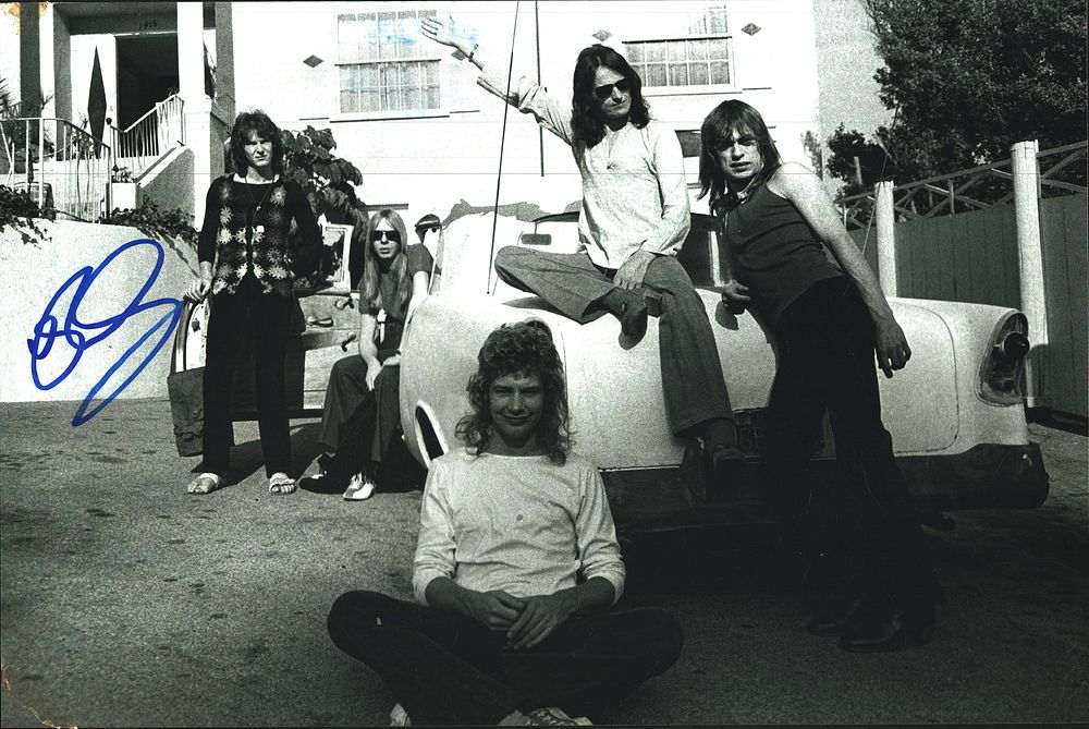 Lot 173: Rik Wakeman signed 12x8inch black and white photo....