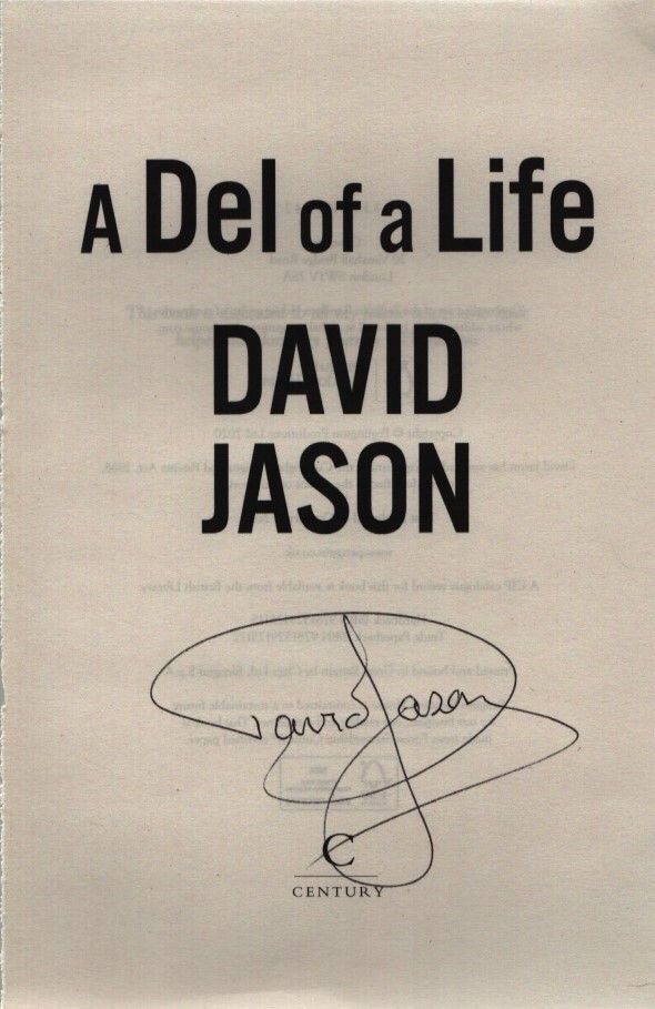 Lot 178: David Jason signed book page. Good condition. All...