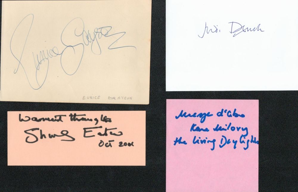 Lot 487: James Bond Actresses. Four signed pieces with no...
