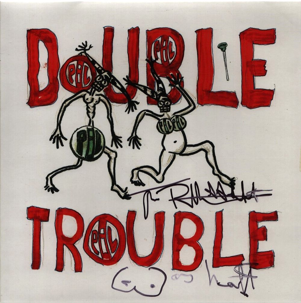 Lot 201: Joe Lydon signed Double Trouble vinyl LP sleeve....