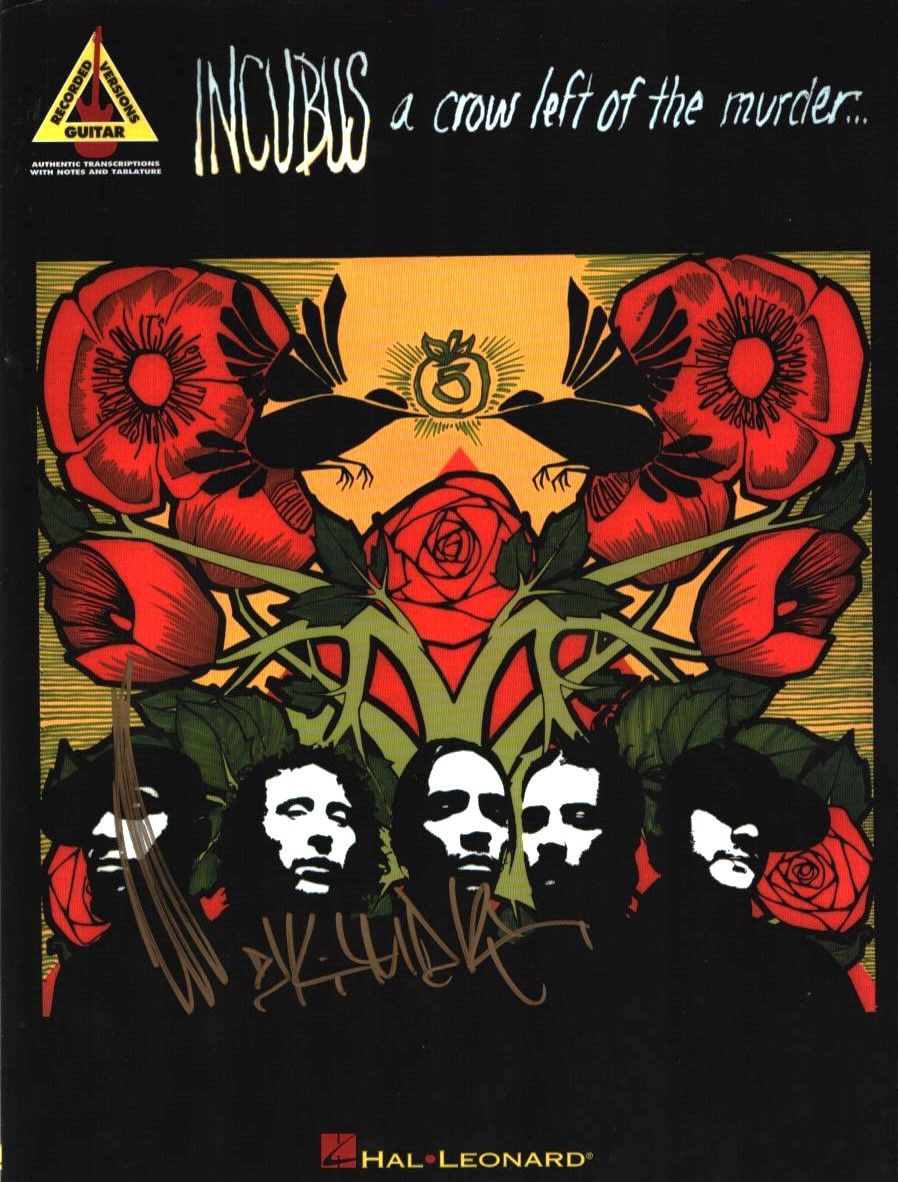 Lot 221: Incubus signed songsheet soft back book. Signed on...
