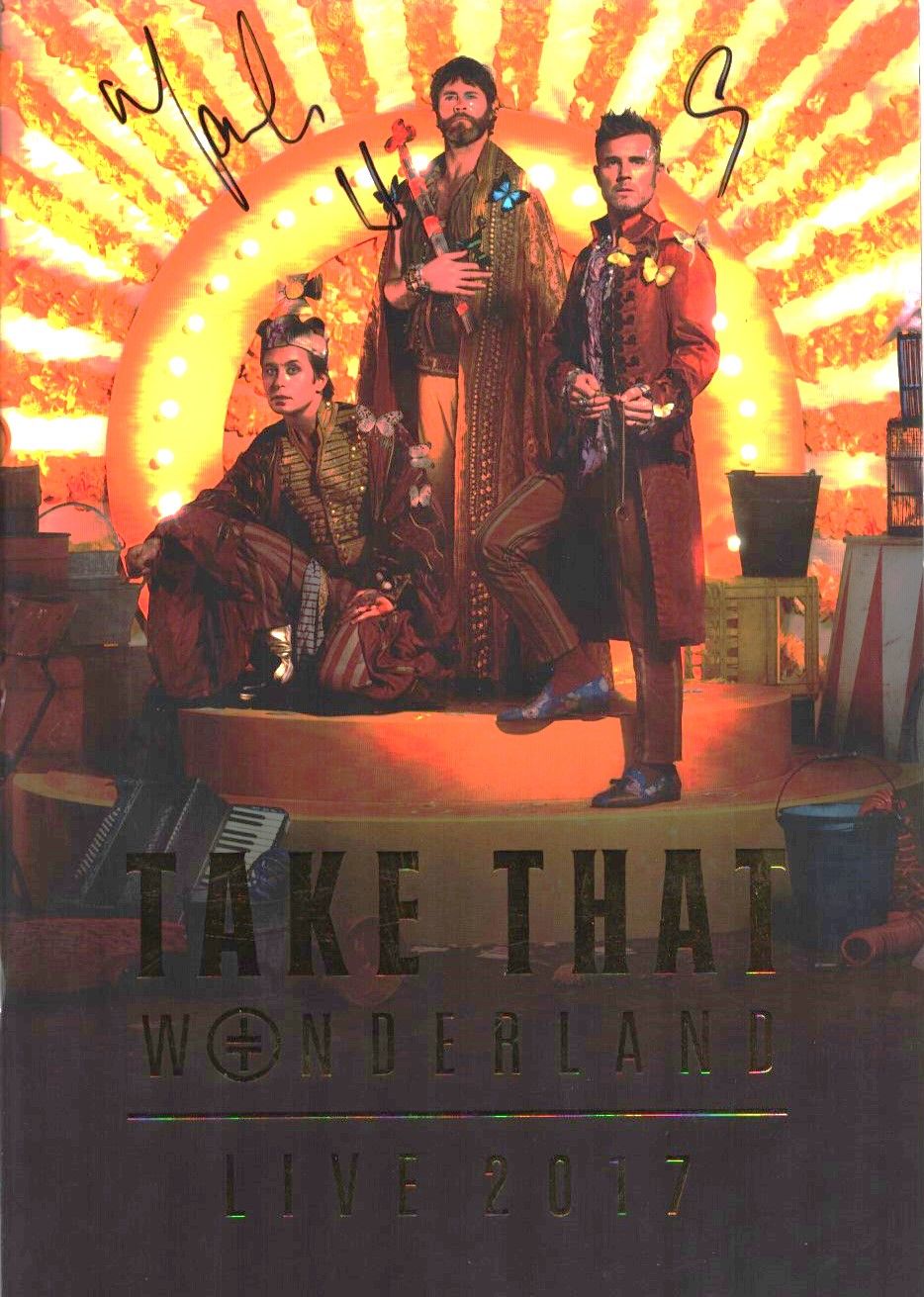 Lot 222: Take That signed tour programme. Signed by Gary...