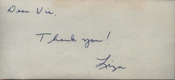 Lot 228: Liza Minnelli signature piece. Good condition. All autographs...