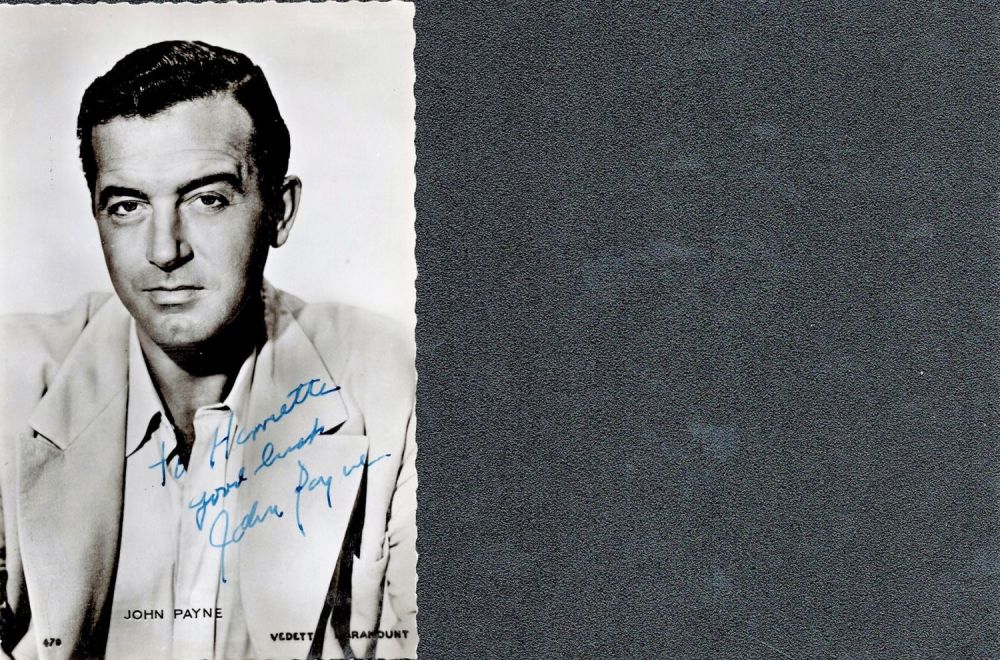 Lot 492: John Payne, a vintage signed and dedicated 5....
