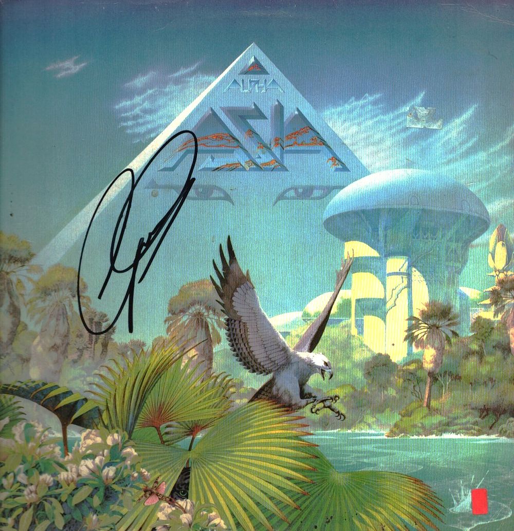 Lot 288: Geoff Downes signed Asia album cover sleeve. Includes...