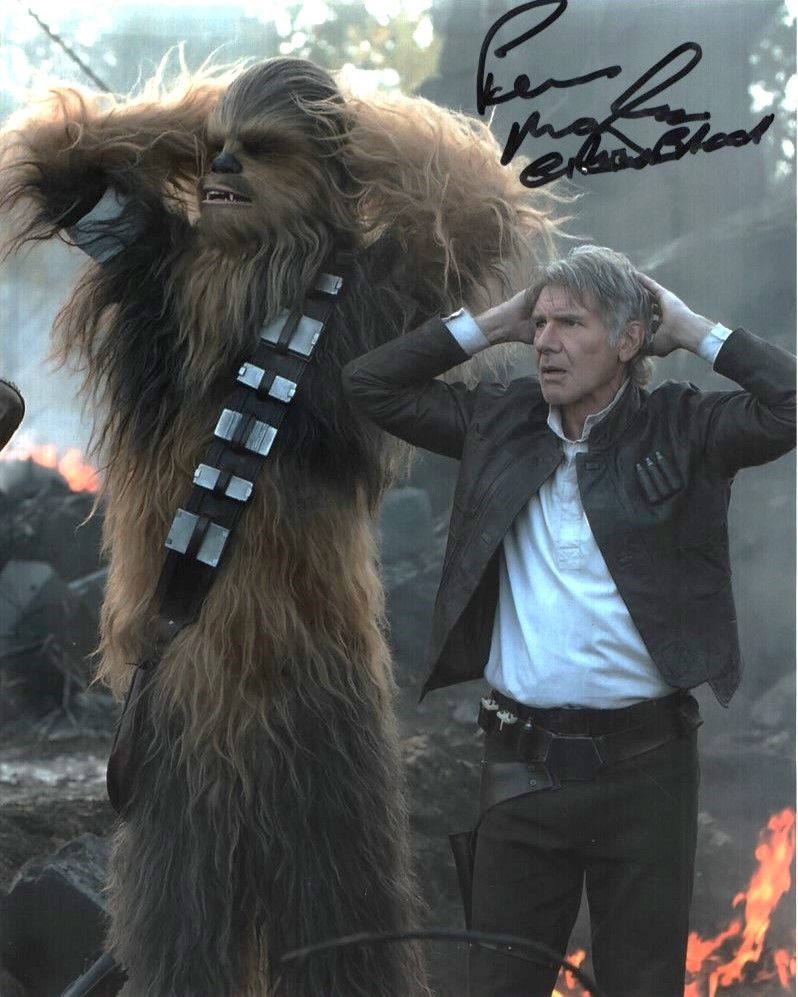 Lot 292: Peter Mayhew signed Star Wars Chewbacca 10x8inch colour...
