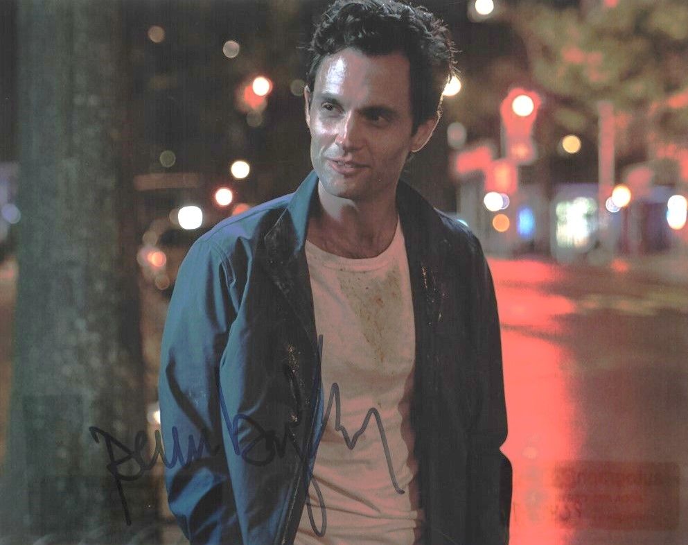 Lot 300: Penn Badgley signed 10x8inch colour photo. Good condition....