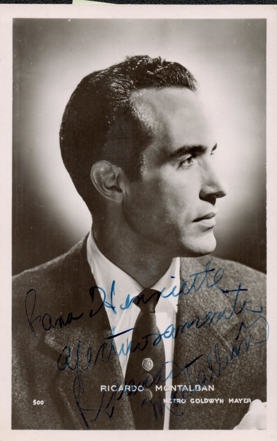 Lot 497: Ricardo Montalban, a vintage signed and dedicated 5....