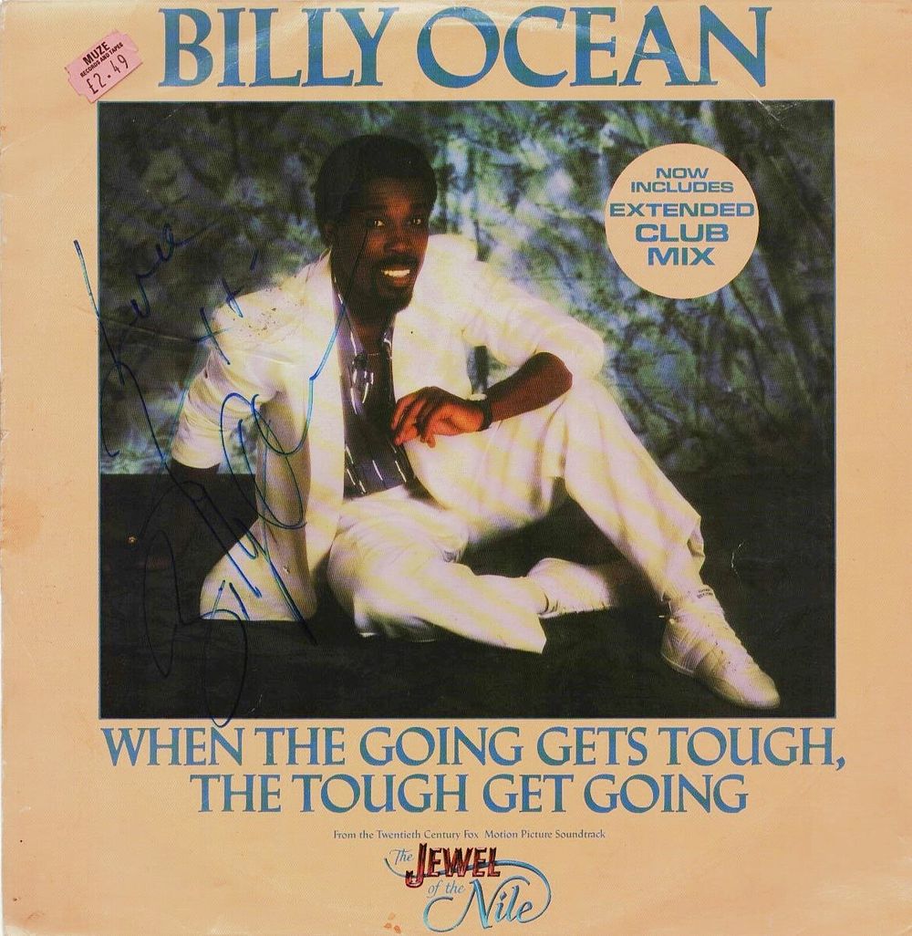 Lot 317: Billy Ocean signed When the Going Gets Tough...
