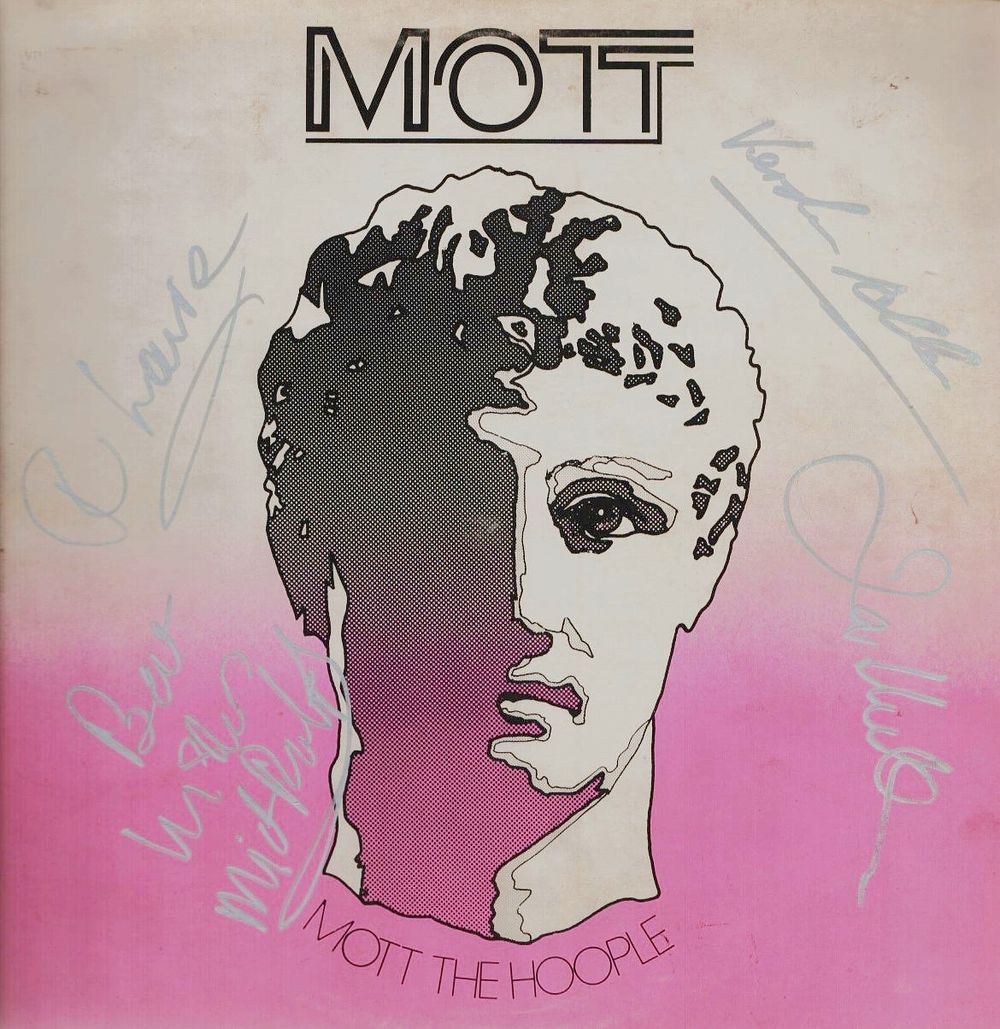 Lot 319: Moot the Hoople multi signed Mott album cover...