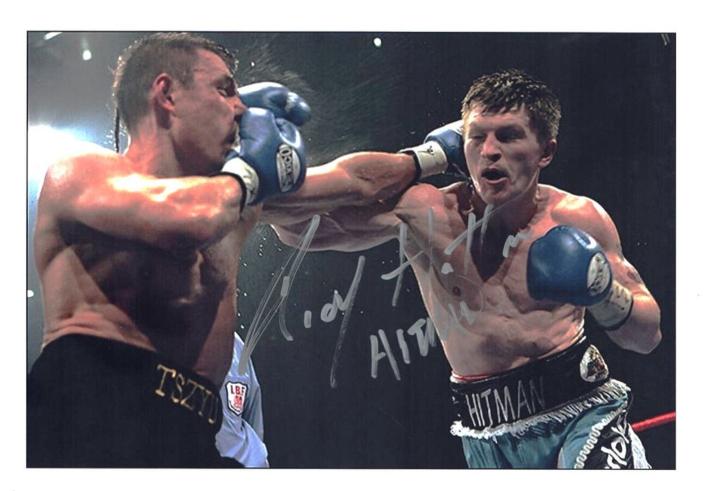 Lot 321: Ricky Hatton signed 10x8inch colour photo. Good condition....