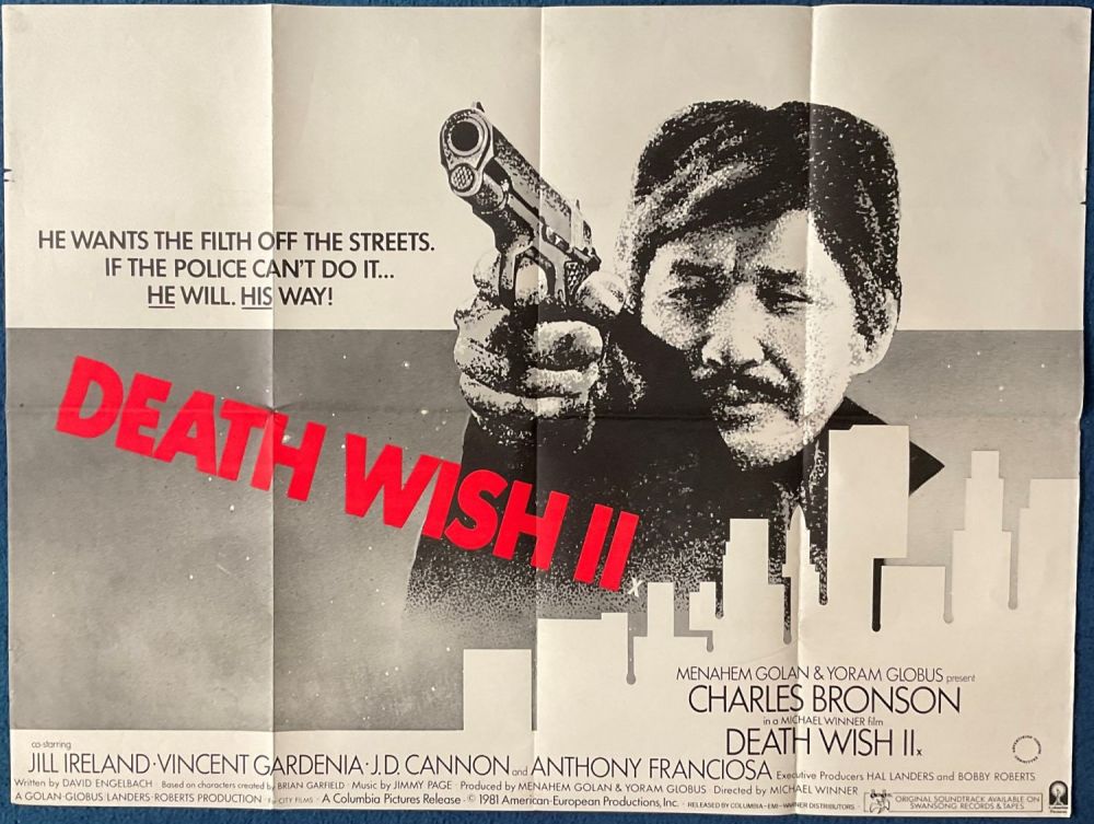 Lot 535: Death Wish 2 Original Cinema, Movie Poster starring...