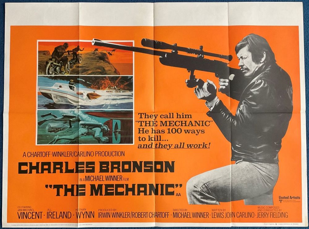 Lot 559: The Mechanic Original Cinema, Movie Poster starring Charles...