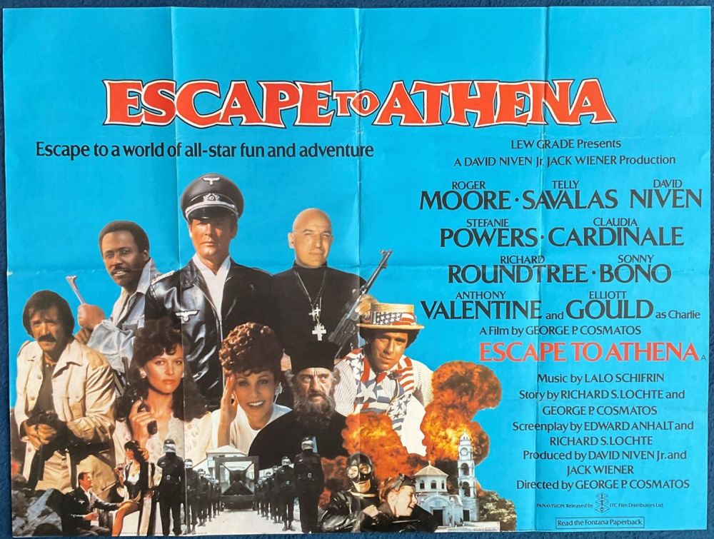 Lot 568: Escape To Athena Original Cinema, Movie Poster starring...